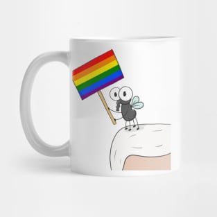 Pride Flag Fly on Mike Pence's Head Mug